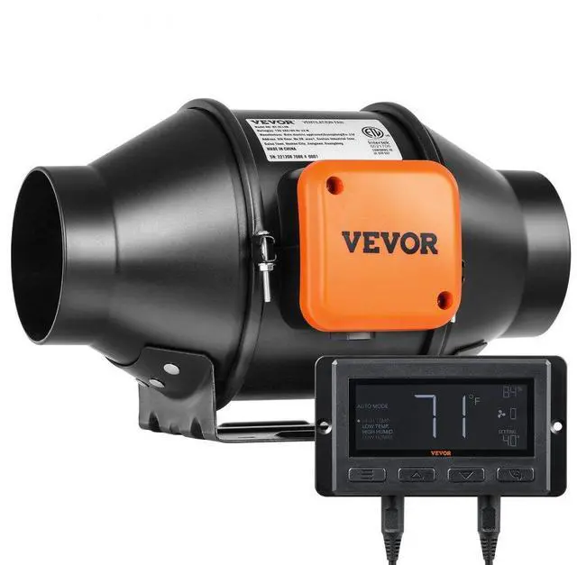 Alt view image 2 of 8 - VEVOR 4 Inch Inline Duct Fan HVAC Exhaust Blower Kit EC Variable Speed Control