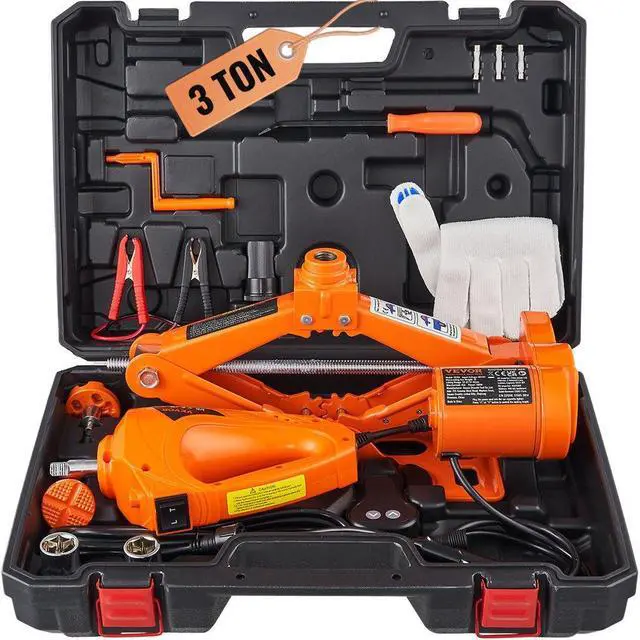 Alt view image 2 of 8 - VEVOR Electric Car Jack Floor Jack 3 Ton Electric Scissor Jack Car Repair Tool