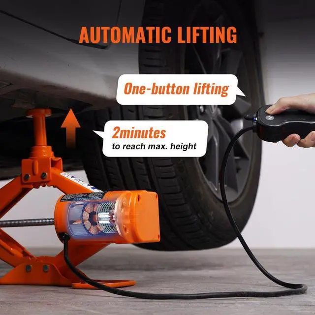 Alt view image 6 of 8 - VEVOR Electric Car Jack Floor Jack 3 Ton Electric Scissor Jack Car Repair Tool