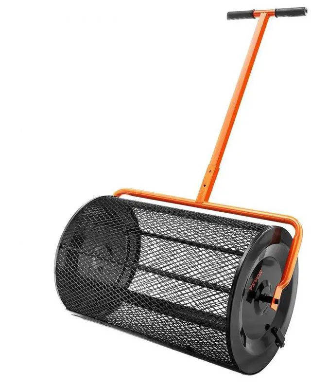 Alt view image 2 of 8 - VEVOR Compost Spreader Peat Moss Spreader 24 inch Wide 24.4-26.4" Height Adjustable Lawn & Garden Spreaders Compost, Top Soil, Mulch - Durable Lightweight Multi-Purpose Yard Care Equipment