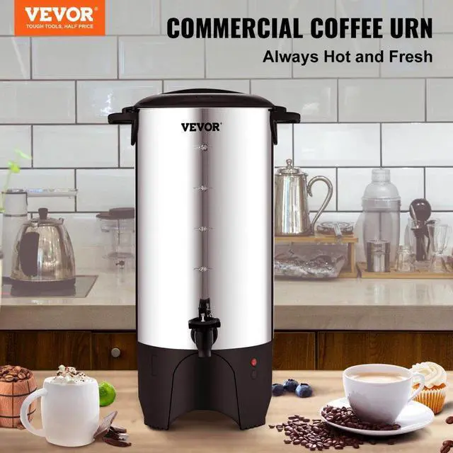 Alt view image 3 of 8 - VEVOR Commercial Coffee Urn 50 Cup Stainless Steel Coffee Dispenser Fast Brew