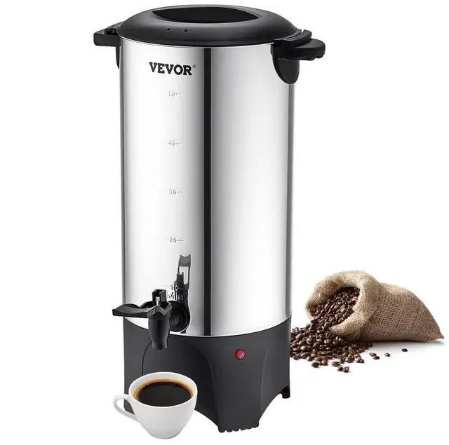 Alt view image 2 of 8 - VEVOR Commercial Coffee Urn 50 Cup Stainless Steel Coffee Dispenser Fast Brew