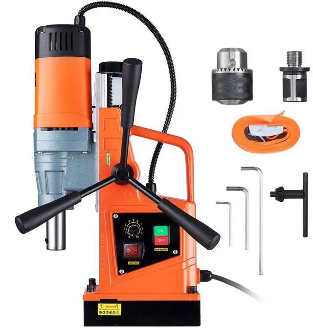 Alt view image 2 of 8 - VEVOR Magnetic Drill 1550W 2922lbf/13000N Portable Mag Drill Press 500RPM