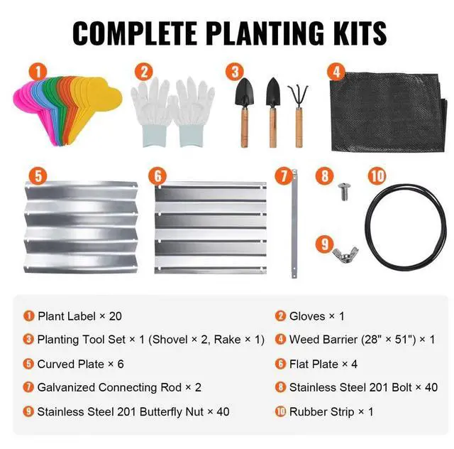 Alt view image 7 of 8 - VEVOR Raised Garden Bed, 70.9x35.4x11 inch Galvanized Metal Planter Box, Outdoor Planting Boxes with Open Base, for Growing Flowers/Vegetables/Herbs in Backyard/Garden/Patio/Balcony, Silver