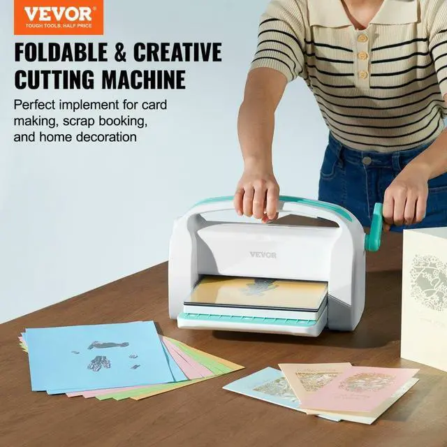 Alt view image 3 of 8 - VEVOR Manual Die Cutting Embossing Machine 9" Opening For Art Craft Scrapbooking