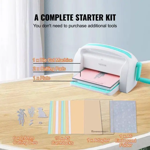 Alt view image 4 of 8 - VEVOR Manual Die Cutting Embossing Machine 9" Opening For Art Craft Scrapbooking