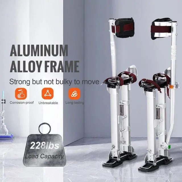 Alt view image 5 of 8 - VEVOR Drywall Stilts Aluminum Tool Stilts 18''-30'' Adjustable Painting Taping