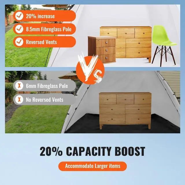 Alt view image 6 of 7 - VEVOR Portable Paint Booth, Larger Spray Paint Tent with Built-in Floor & Mesh Screen, Painting Tent Station for Furniture DIY Hobby Tool, 10x7x6ft Spray Paint Shelter