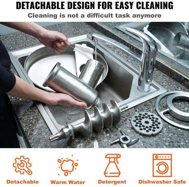 Alt view image 6 of 14 - VEVOR Heavy Duty Electric Meat Grinder 992 Lb/H Capacity 1100W Sausage Stuffer