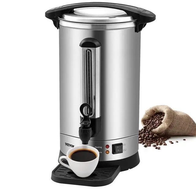 Alt view image 2 of 8 - VEVOR Commercial Coffee Urn 65 Cup Stainless Steel Coffee Dispenser Fast Brew
