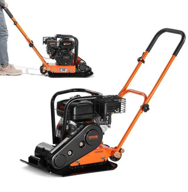 Alt view image 2 of 8 - VEVOR Vibratory Compaction Tamper, 6.5 HP, 196CC Gas Engine, 4,200 lbs Force, 5,600 VPM Plate Compactor with 22.1 x 15.9 in Plate for Walkways, Asphalts, Paver Landscaping, CARB & EPA Compliant