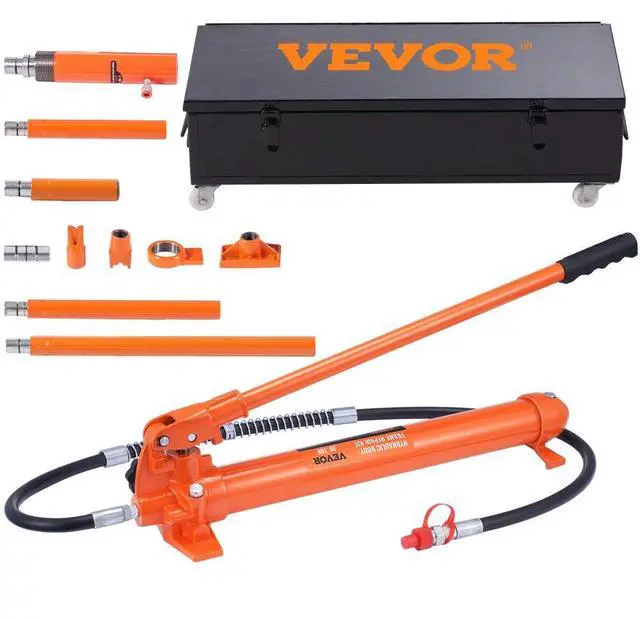 Alt view image 2 of 15 - VEVOR 20 Ton Porta Power Kit, Portable Hydraulic Jack with 4.6 ft/1.4 m Oil Hose, Car Frame Repair Tool with Storage Case for Automotive, Heavy Equipment, Mechanic (44000 LBS)