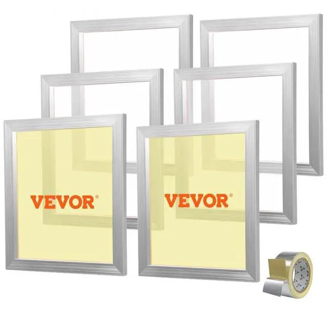 Alt view image 2 of 15 - VEVOR Screen Printing Kit, 6 Pieces Aluminum Silk Screen Printing Frames, 18x20inch Silk Screen Printing Frame with 160 Count Mesh, High Tension Nylon Mesh and Sealing Tape for T-shirts DIY Printing