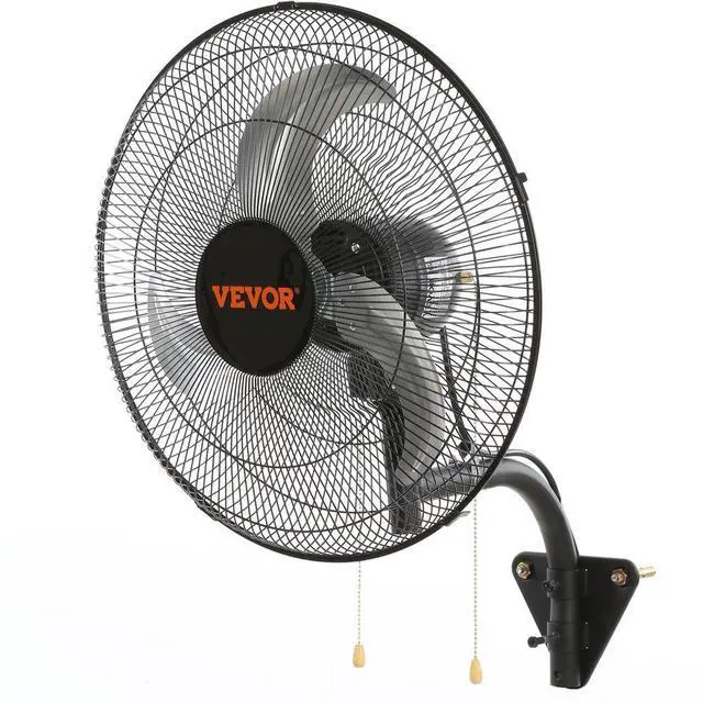 Alt view image 2 of 9 - VEVOR Wall Mount Fan, 18 Inch, 3-speed High Velocity Max. 4000 CFM Oscillating Industrial Wall Fan, Commercial or Residential for Warehouse, Greenhouse, Workshop, Patio, Basement, Black, ETL Listed