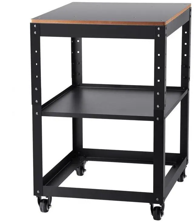 Alt view image 2 of 8 - VEVOR Planer Stand, 100 lbs / 45 kg heavy loads, Three-Gear Height Adjustable Thickness Planer Table,with 4 Stable Casters & Storage Space, for most planers, saws, bench-top machines, power tools