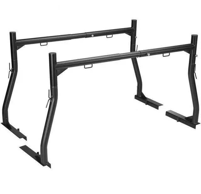 Alt view image 2 of 8 - VEVOR Truck Rack, 46-71inch Extendable Truck Ladder Rack, 800 lbs Capacity Steel Ladder Rack for Truck with Non-Drilling J-bolts, Heavy Duty Truck Bed Rack for Kayak, Surfboard, Lumber, Ladder