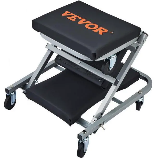 Alt view image 2 of 8 - VEVOR 2 in 1 Z Creeper Seat Rolling Chair Auto Mechanics Shop Garage Work Stool