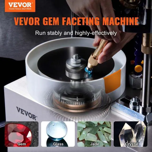 Alt view image 3 of 15 - VEVOR Gem Faceting Machine 180W Jade Grinding Polishing 2980RPM Rock Polisher