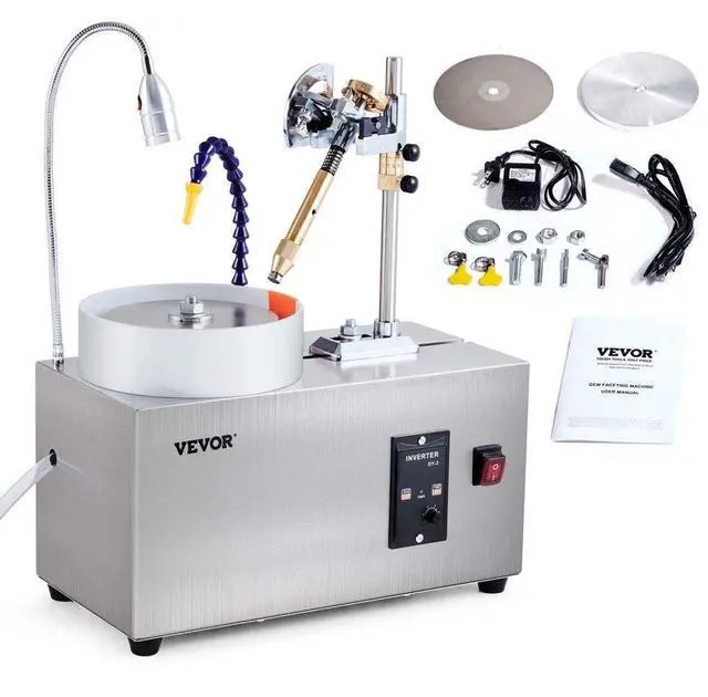 Alt view image 2 of 15 - VEVOR Gem Faceting Machine 180W Jade Grinding Polishing 2980RPM Rock Polisher