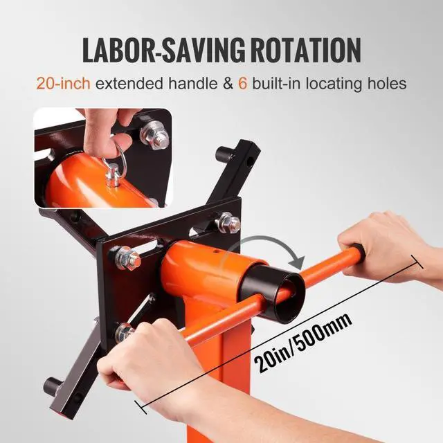 Alt view image 7 of 8 - VEVOR Engine Stand, 1500 lbs (3/4 Ton) Rotating Engine Motor Stand with 360 Degree Adjustable Head, Cast Iron Folding Motor Hoist Dolly, 5-Caster, 4 Adjustable Arms, for Vehicle Maintenance