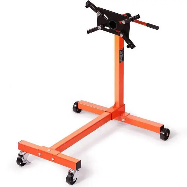 Alt view image 2 of 8 - VEVOR Engine Stand, 750 lbs (3/8 Ton) Rotating Engine Motor Stand with 360 Degree Adjustable Head, Cast Iron Motor Hoist Dolly, 4-Caster, 4 Adjustable Arms, for Vehicle Maintenance, Auto Repair