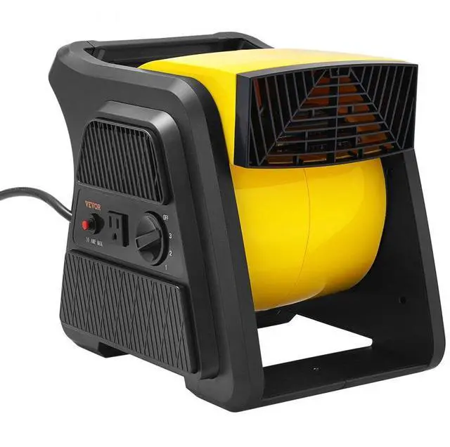 Alt view image 2 of 9 - VEVOR Pivoting Utility Fan, 600 CFM High Velocity Floor Blower for Drying, Cooling, Ventilating, Exhausting, 300 Blowing Angle Air Mover, Portable Carpet Dryer Fan for Home, Work Shop