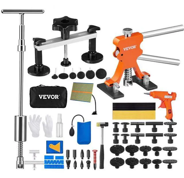 Alt view image 2 of 15 - VEVOR 69 PCS Dent Repair Kit, Auto Car Body Paintless Dent Removal Tool Kit, Golden Lifter, Bridge Puller, Slide Hammer Tool Kit for Automobile Body, Washing Machine, Refrigerator
