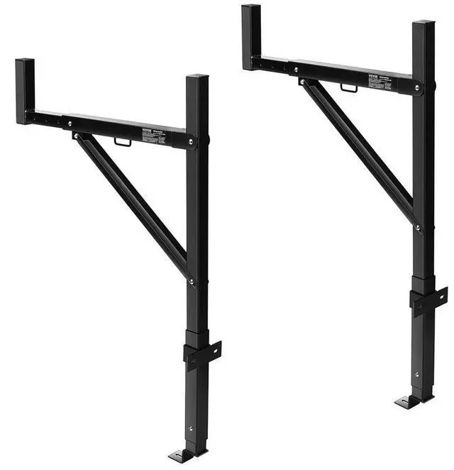 Alt view image 2 of 8 - VEVOR Truck Rack, 19-34inch Extendable Truck Ladder Rack, 38.6"-43.6" Adjustable Height, 250 lbs Capacity Steel Ladder Rack for Truck, Heavy Duty Truck Bed Rack for Kayak, Surfboard, Lumber, Ladder