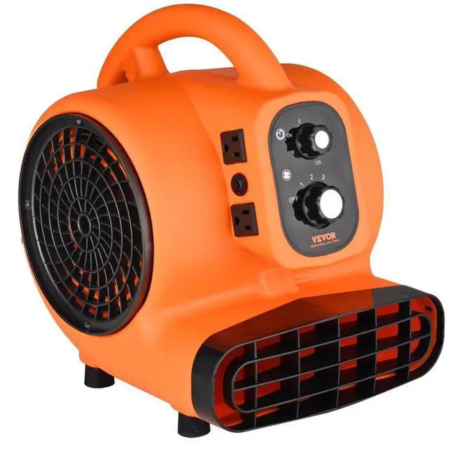 Alt view image 2 of 11 - VEVOR Floor Blower, 1/4 HP, 1000 CFM Air Mover for Drying and Cooling, Portable Carpet Dryer Fan with 4 Blowing Angles and Time Function, for Janitorial, Home, Commercial, Industrail Use, ETL Listed