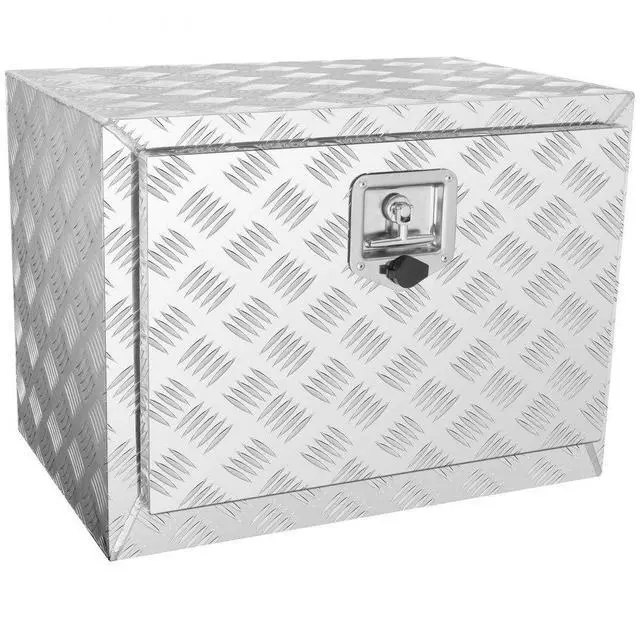 Alt view image 2 of 8 - VEVOR Underbody Truck Box, 24"14"16" Pickup Storage Box, Heavy Duty Aluminum Diamond Plate Tool Box with Lock and Keys, Waterproof Trailer Storage Box with T-Handle Latch for Truck, Van, Trailer