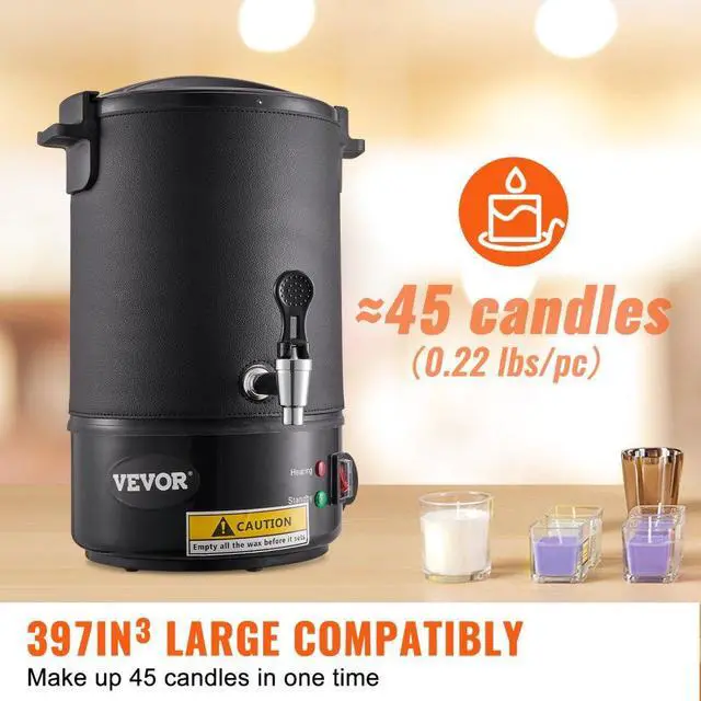 Alt view image 4 of 8 - VEVOR Wax Melter for Candle Making, 6.5 Liter Large Electric Wax Melting Pot Easy Pour Spout & 9-level Temperature Control, Easy Clean for Candle Soap Cream Beauty Bulk Production Business or Home