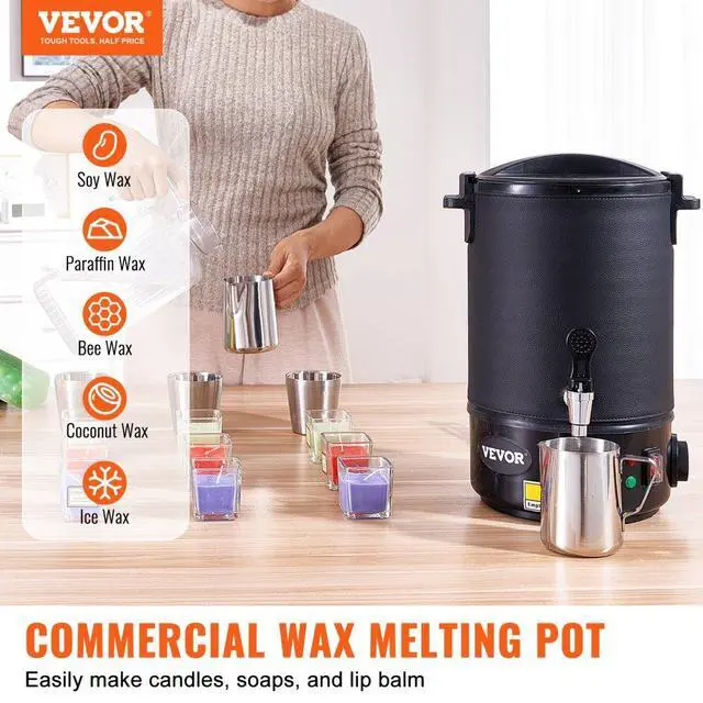 Alt view image 3 of 8 - VEVOR Wax Melter for Candle Making, 6.5 Liter Large Electric Wax Melting Pot Easy Pour Spout & 9-level Temperature Control, Easy Clean for Candle Soap Cream Beauty Bulk Production Business or Home