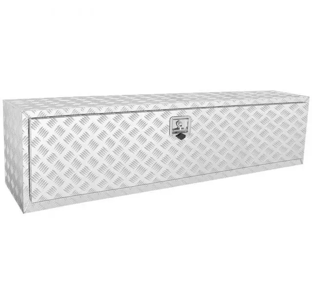 Alt view image 2 of 15 - VEVOR Underbody Truck Box, 60"17"18" Pickup Storage Box, Heavy Duty Aluminum Diamond Plate Tool Box with Lock and Keys, Waterproof Trailer Storage Box with T-Handle Latch for Truck, Van, Trailer