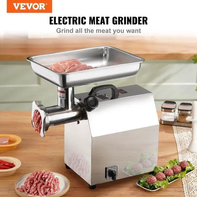Alt view image 3 of 8 - VEVOR Electric Meat Grinder, 794 Lb/H Capacity, 1100W (4600W MAX) Industrial Meat Mincer with 2 Blade, 3 Grinding Plates, Sausage Tubes 304 Stainless Steel Commercial Meat Grinder, ETL Listed