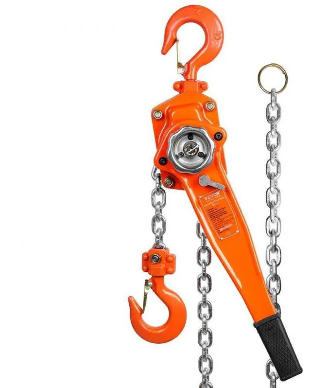 Alt view image 2 of 8 - VEVOR Manual Lever Chain Hoist, 1-1/2 Ton 3300 lbs Capacity 10 FT Come Along, G80 Galvanized Carbon Steel with Weston Double-Pawl Brake,Auto Chain Leading & 360 Rotation Hook, for Garage Factory Dock