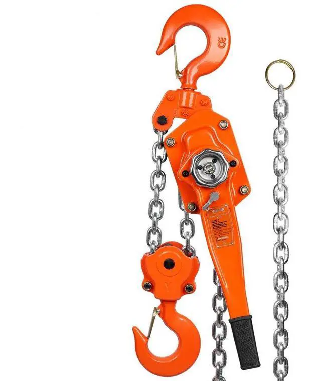 Alt view image 2 of 8 - VEVOR Manual Lever Chain Hoist, 6 Ton 13200 lbs Capacity 20 FT Come Along, G80 Galvanized Carbon Steel with Weston Double-Pawl Brake, Auto Chain Leading & 360 Rotation Hook, for Garage Factory Dock