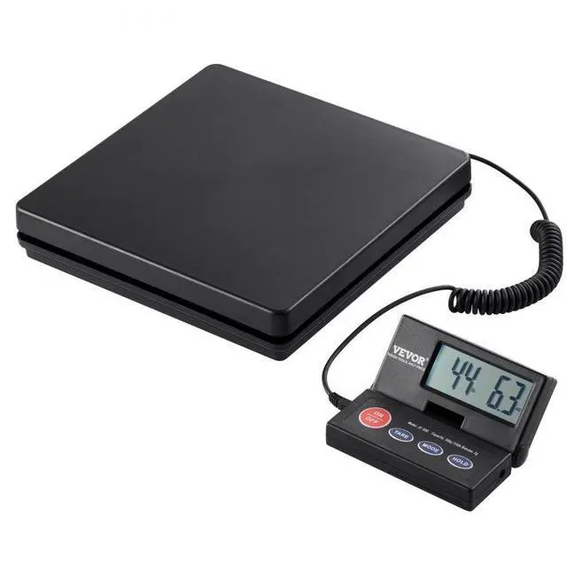 Alt view image 2 of 8 - VEVOR Digital Shipping Scale, 110 lbs x 0.07 oz. Heavy Duty Postal Scale with Timer, Tare, Hold Function, 90 Foldable LCD Screen Package Scale for Laggage, Home, Post Office, AC/DC Powered, FCC Liste