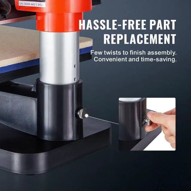 Alt view image 7 of 8 - VEVOR Heat Press Machine - 6 in 1 Heat Press Sublimation Machine for DIY T-Shirts/Hats/Mugs/Heat Transfer Projects, 12x15 Multifunction Swing Away Heat Press with 360 Rotation/Mica Heating/Knob-style