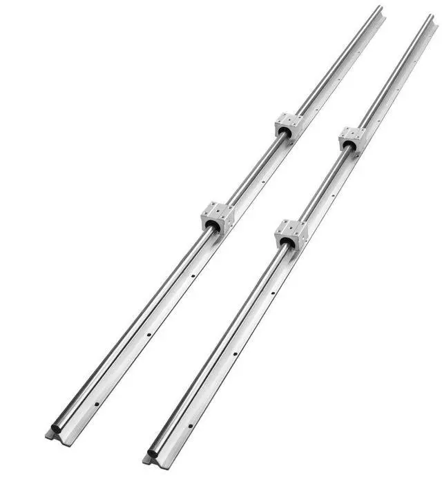 Main image of VEVOR Linear Guide Rail Set, SBR20 1500mm, 2 PCS 59 in/1500 mm SBR20 Guide Rails and 4 PCS SBR20UU Slide Blocks, Linear Rails and Bearings Kit for Automated Machines DIY Project CNC Router Machines