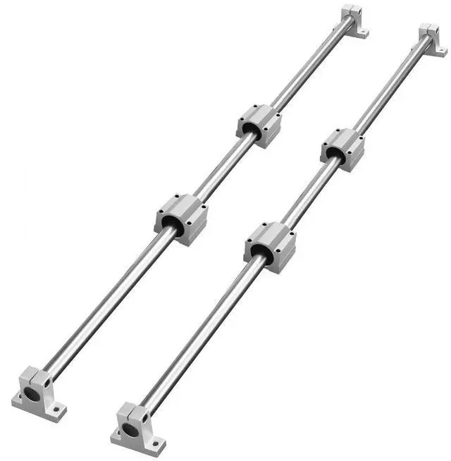 Main image of VEVOR Linear Guide Rail Set, SFC20 1200mm, 2 PCS 47.2 in/1200 mm SFC20 Guide Rails 4 PCS SC20 Slide Blocks 4 PCS Rail Supports, Linear Rails and Bearings Kit for Automated Machines CNC DIY Project