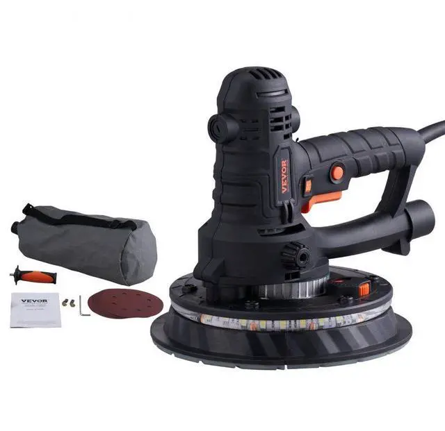 Alt view image 2 of 15 - VEVOR Drywall Sander 800W Brush Motor 1200-2300RPM Variable Speed & Auto Vacuum