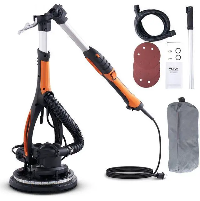Alt view image 2 of 15 - VEVOR Drywall Sander 900W Brush Motor 800-1800RPM Variable Speed & Self-Suction