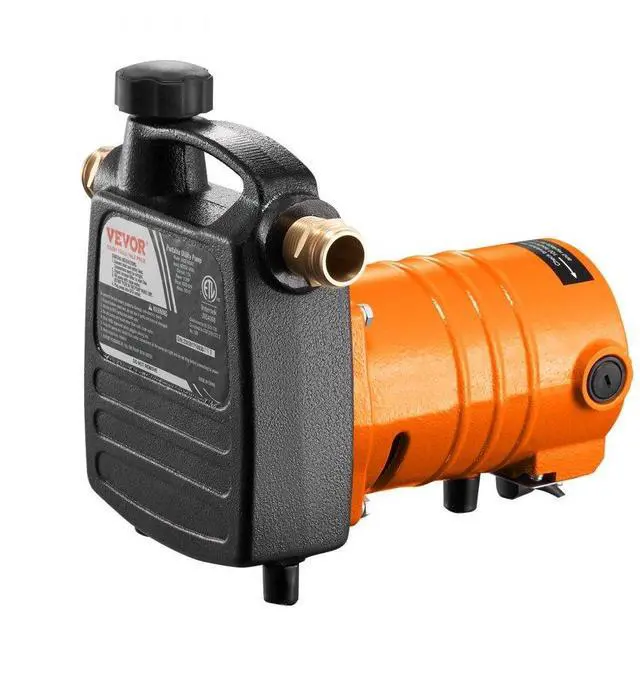 Alt view image 2 of 8 - VEVOR Cast Iron Water Transfer Pump, 115V AC 1600 GPH 1/2HP, Portable Electric Utility Pump with Carbon Brush, Filter, Brass Connectors, for Garden, Rain Barrel, Pool, Pond, Hot Tub, Aquarium Draining