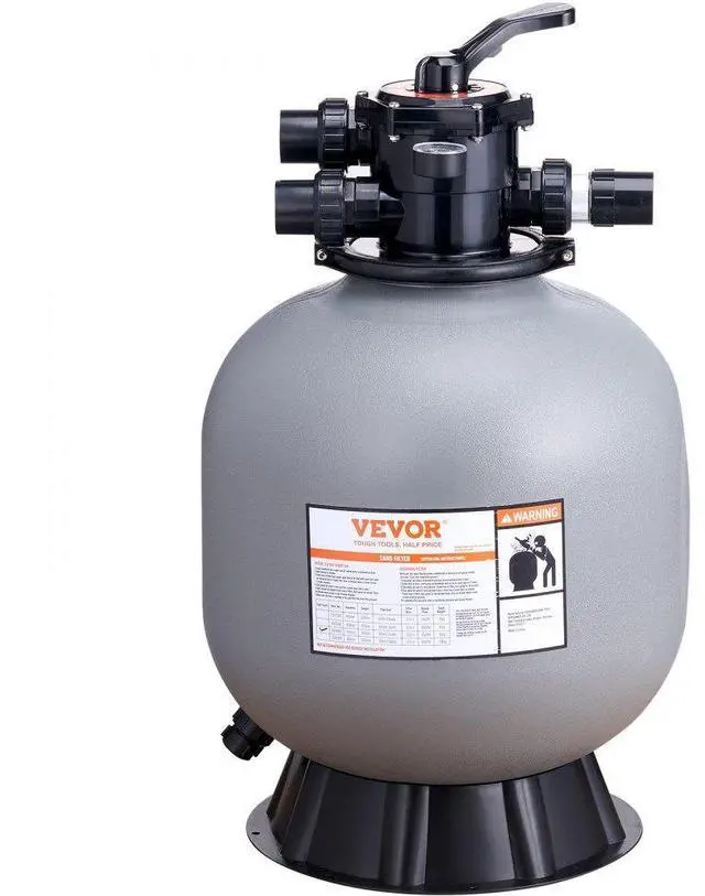 Alt view image 2 of 8 - VEVOR Sand Filter, 22-inch, Up to 55 GPM Flow Rate, Above Inground Swimming Pool Sand Filter System with 7-Way Multi-Port Valve, Filter, Backwash, Rinse, Recirculate, Waste, Winter, Closed Functions