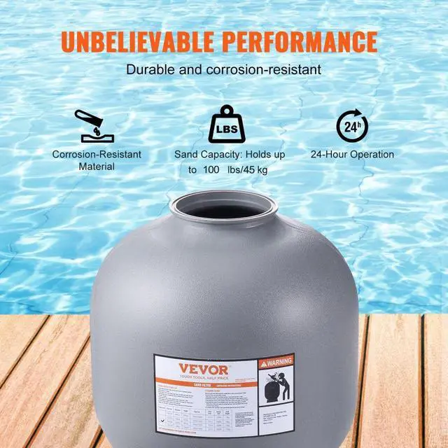 Alt view image 4 of 8 - VEVOR Sand Filter, 22-inch, Up to 55 GPM Flow Rate, Above Inground Swimming Pool Sand Filter System with 7-Way Multi-Port Valve, Filter, Backwash, Rinse, Recirculate, Waste, Winter, Closed Functions