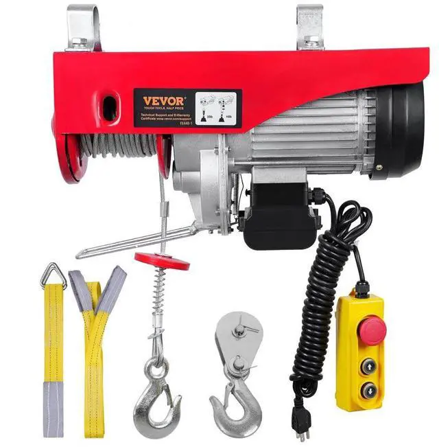 Alt view image 2 of 8 - VEVOR Electric Hoist, 440 lbs Lifting Capacity, 480W 110V Electric Steel Wire Winch with 14ft Wired Remote Control, 40ft Single Cable Lifting Height & Pure Copper Motor, for Garage Warehouse Factory