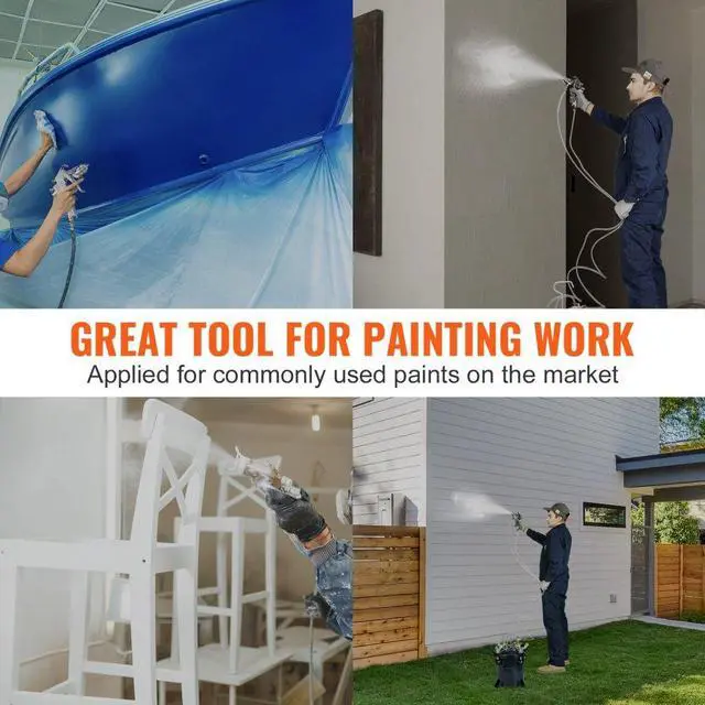 Alt view image 6 of 7 - VEVOR 10L/2.5gal Spray Paint Pressure Pot Tank,  70PSI Max Air Paint Pressure Pot, Metal Rack and Leak Repair Sealant for Industry Home Decor Architecture Construction Automotive Painting