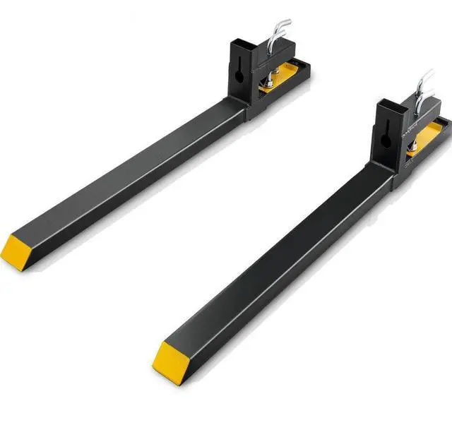 Main image of VEVOR Pallet Forks, 4000 lbs Capacity clamp on Pallet Forks, 60" Tractor Bucket Forks, Heavy Duty Front Loader Attachment for Tractor, Loader Bucket, Skid Steer, Tractor Forks for Agriculture and Farm