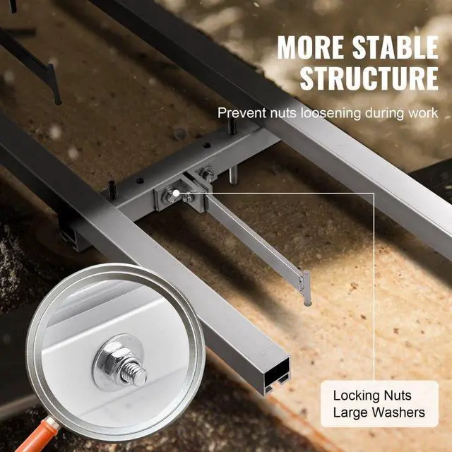 Alt view image 3 of 7 - VEVOR Rail Mill Guide System, 9 ft Milling Guide, 4 Crossbar Kits Chainsaw Mill Rail Guide, Aluminum Adjustable Saw Mill Rail System Work with Chainsaw Mills for Builders and Woodworkers