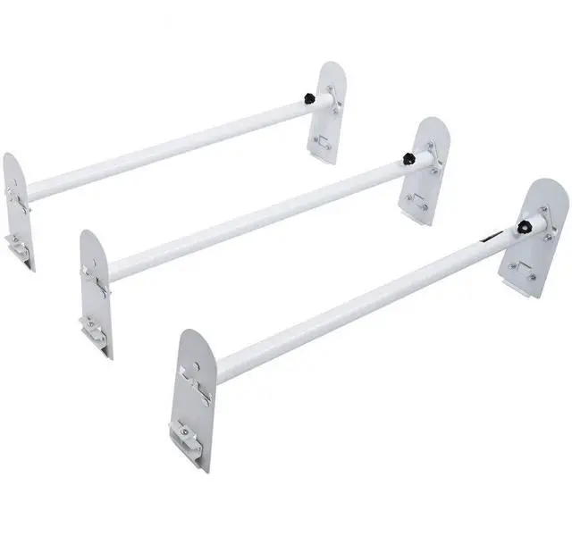 Main image of VEVOR Van Roof Ladder Rack, 3 Bars Alloy Steel Roof Racks, 750 LBS Capacity Rain-Gutter Roof Rack, Adjustable Length 40.2" to 74.8", Van Ladder Rack Compatible with Chevrolet Express, GMC Savana, etc